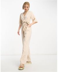 SELECTED - Femme Linen Touch Jumpsuit - Lyst