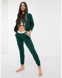 Calvin Klein – Moderne Lounge-Jogginghose aus Baumwolle - Grün