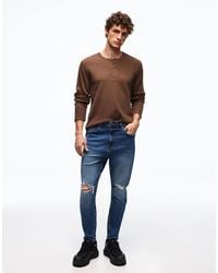 Bershka - Ripped Carrot Fit Jeans - Lyst