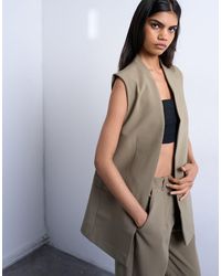 TOPSHOP - Throw-on Sleeveless Blazer - Lyst