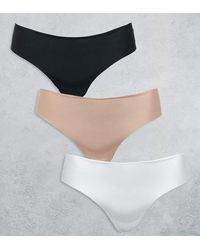 ASOS - Asos Design Curve 3 Pack No Vpl & Lace Thong - Lyst