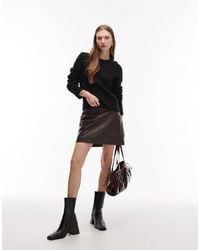 AllSaints - – renai – minirock aus leder - Lyst