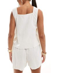 ASOS - Kayla Mix And Match Tie Side Beach Top - Lyst