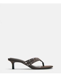 Pull&Bear - Sandalen mit absatz und nieten - Lyst