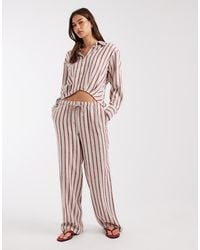 ONLY - Tie Waist Trouser With Linen Co-Ord - Lyst