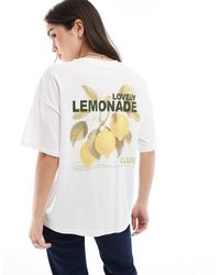 ONLY - Oversized T-Shirt Met Citroenenprint - Lyst