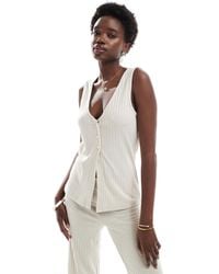 Vero Moda - – geripptes langes ärmelloses oberteil - Lyst