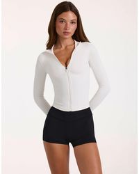 BO+TEE - Bo+tee Soft Active Zip Up Seamless Fitted Jacket - Lyst