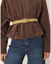 ASOS - Waist And Hip Faux Suede Square Buckle Belt - Lyst
