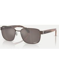 Ray-Ban - Rb3751Ch Chromance Square Polarised Sunglasses With Lens - Lyst