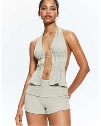 Pull&Bear - Rustic Shorts With Fold Over Waist - Lyst