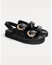 Stradivarius - Wide fit – flache slider-sandalen - Lyst