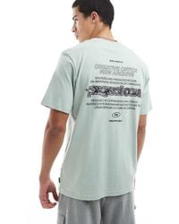 Jack & Jones - Camiseta Verde Claro Extragrande Con Estampado En La Espalda De - Lyst