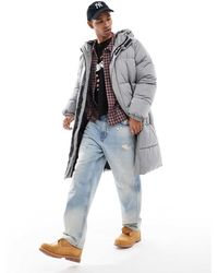Bershka - Longline Puffer Coat - Lyst