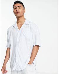 New Look - – kurzärmliges oversize-hemd aus leinenmix - Lyst