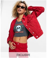 Red Jean and denim jackets for Women 