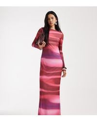 Vero Moda - Long Sleeve Mesh Maxi Dress - Lyst