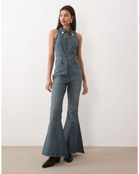 Wrangler - X lainey wilson – elastischer jeans-jumpsuit - Lyst