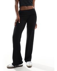 Cotton On - Pantalones De Pijama Negros Con Cintura Vuelta Sleep Recovery De Cotton On - Lyst