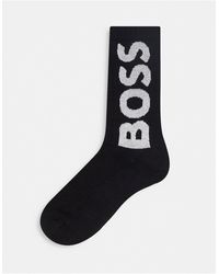BOSS by HUGO BOSS Boss - bodywear - chaussettes côtelées à logo - Noir