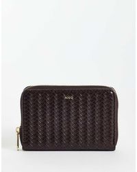Mango - Portemonnee Van Imitatieleer Met Textuur - Lyst