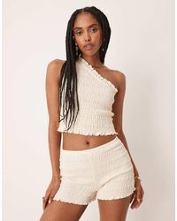 ASOS - Shirred Micro Shorts - Lyst