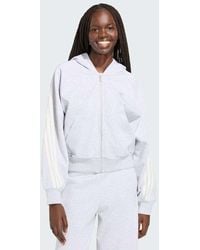 adidas Originals - Kit 3-Stripes Full Zip Hoodie - Lyst