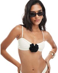 Miss Selfridge - Corsage Bandeau Bikini Top - Lyst