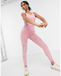 puma training seamless leggings in pink