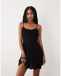 Miss Selfridge - Cheesecloth Mini Sun Dress - Lyst
