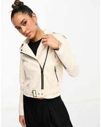 Mango - Faux Leather Biker Jacket - Lyst