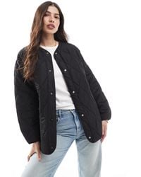 Pieces - Quilted Lightweight Jacket - Lyst