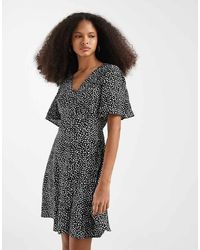 Vero Moda - Button Through Mini Skater Dress - Lyst