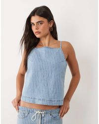 Abercrombie & Fitch - Tie-back Denim Cami Top - Lyst