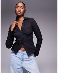 Princess Polly - Zifa Seam Detail Fitted Shirt - Lyst