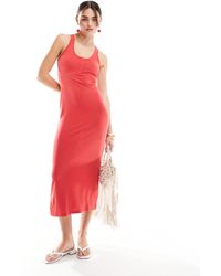 Mango - Button Detail Jersey Midi Dress - Lyst