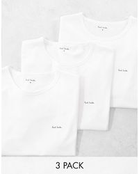 Paul Smith - Paul Smith 3 Pack Loungewear T-shirts With Logo - Lyst