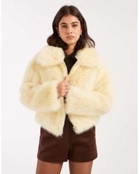 Miss Selfridge - Faux Fur Collar Detail Bomber Jacket - Lyst