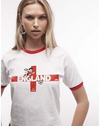 PRNT - England Cartoon Graphic Ringer T-Shirt - Lyst