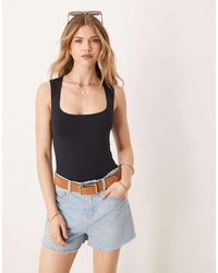 ASOS - Seamless Square Neck Sculpting Bodysuit - Lyst