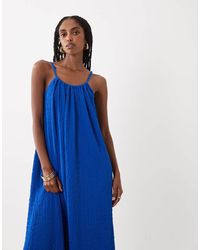 Vila - Maxi Cami-Jurk Van Getextureerde Jersey - Lyst