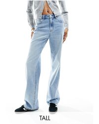 Stradivarius - Tall - jean baggy coupe dad style années 90 - clair - Lyst