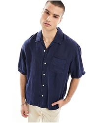 GANT - – kurzärmliges hemd aus stückgefärbtem leinen - Lyst