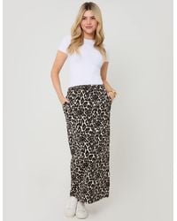 Threadbare - Print Jersey Maxi Skirt With Pockets - Lyst