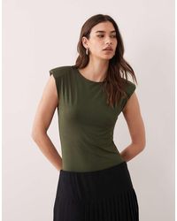 ASOS - Slinky Sleeveless Shoulder Pad Bodysuit - Lyst