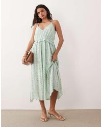 Y.A.S - Festival Cami Midi Dress With Button Front Detail - Lyst