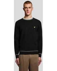 Lyle & Scott - Tipped Knitted Crew Neck Jumper - Lyst