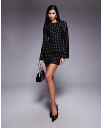 ASOS - Angel Sleeve Star Embellishment Mini Dress - Lyst