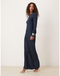 ASOS - – maxi-schlupfkleid aus mattem satin - Lyst