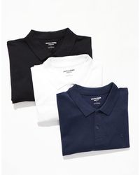 Jack & Jones - 3 Pack Slim Fit Pique Polo - Lyst